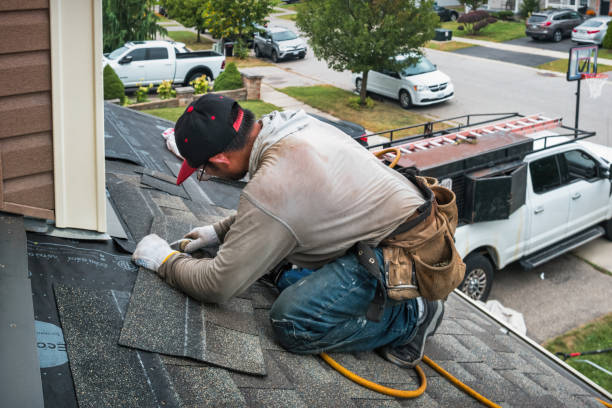 Professional Flat Roof Repair technician working in Mount Gilead, OH
